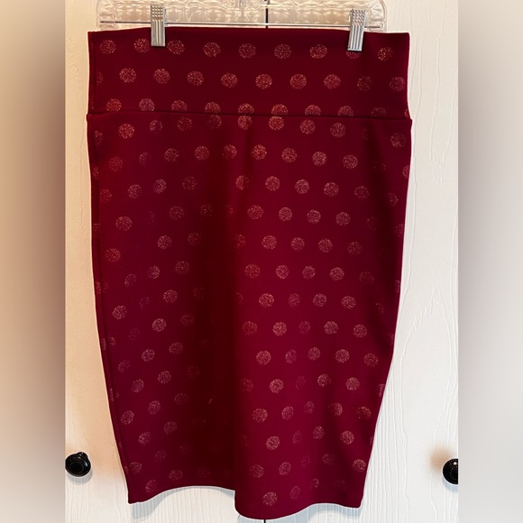 Burgundy and gold skirt. Lularoe size medium. - Picture 1 of 2